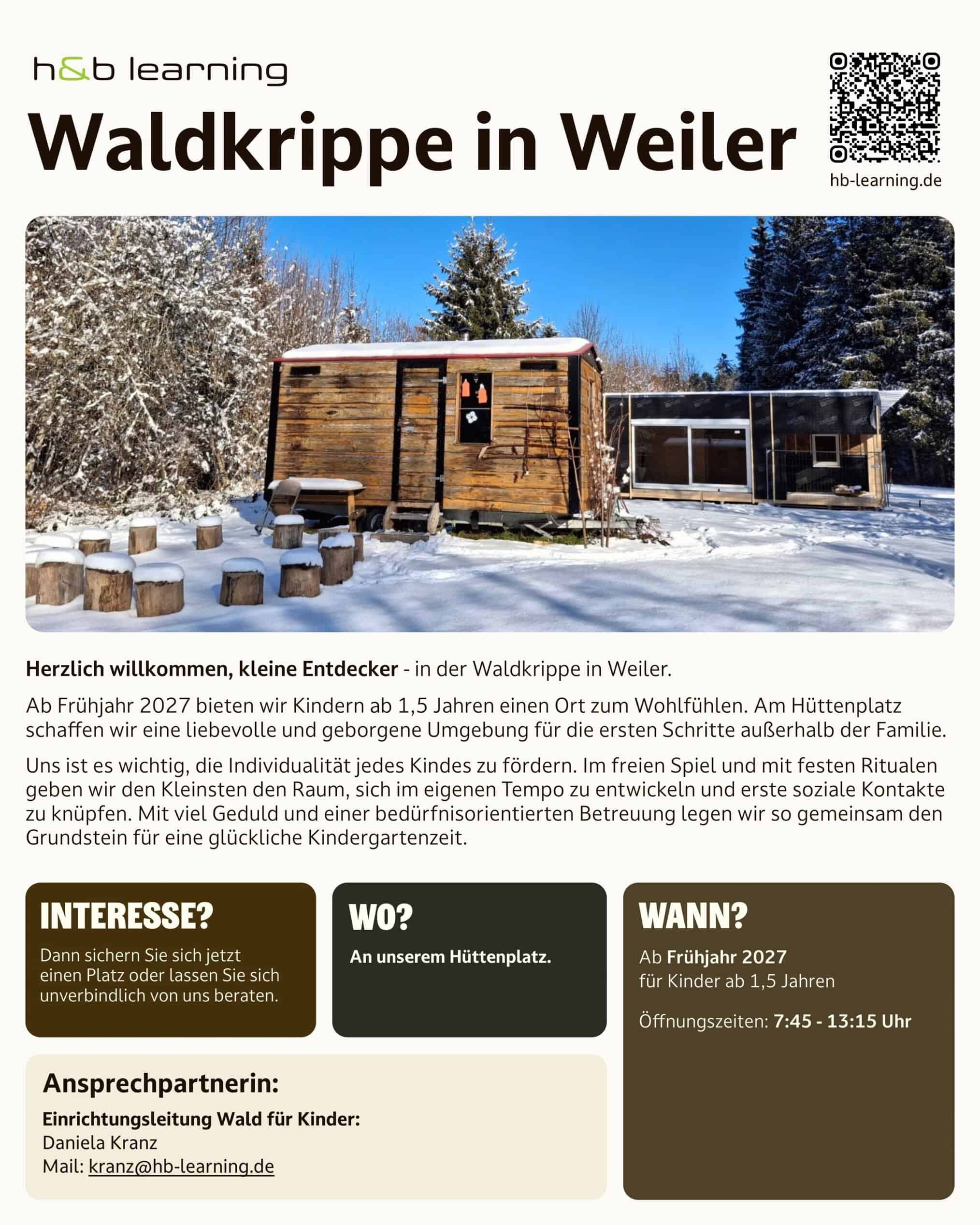 Die Waldkrippe in Weiler starte im Frühjahr 2027